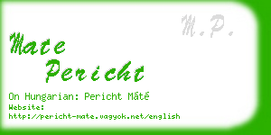 mate pericht business card